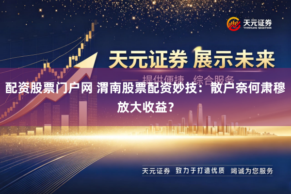 配资股票门户网 渭南股票配资妙技：散户奈何肃穆放大收益？